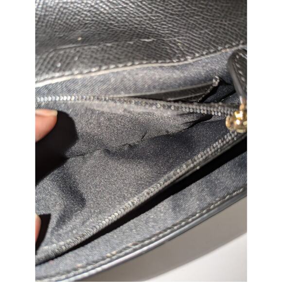 Coach New York ~ 2016 ~ 75th Anniversary Elegantly Smooth Black Leather Wristlet - Picture 8 of 16